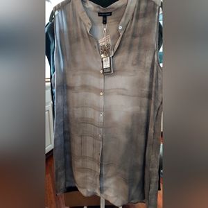 EILINE FISHER-Button Down Silk Blouse